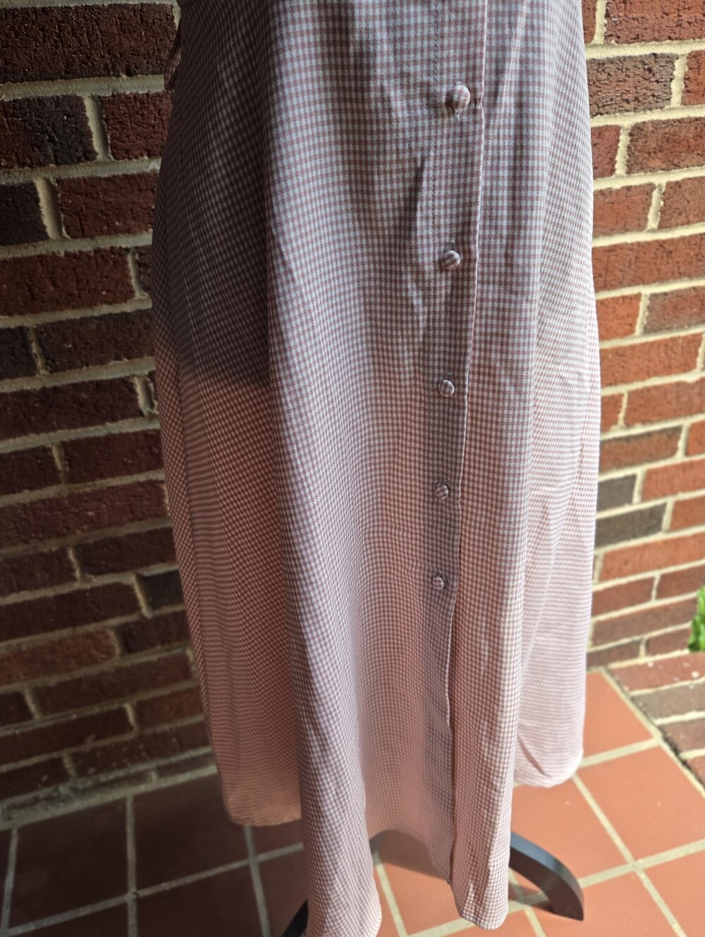 Boohoo Petal Pink Gingham | Printed Midi Womens Dress Size us 8 - Picture 7 of 11